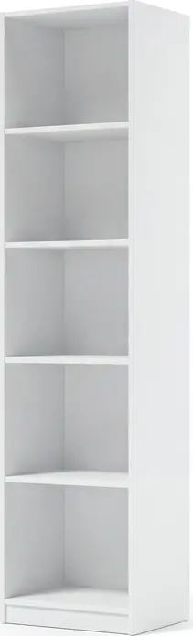 Fabrik Home Office Line No.5 Open Document Cabinet, 5 Compartments, White Ash Laminated PAL, ABS Edges, 2000x500x380 mm