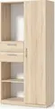 Комбинированный офисный шкаф Fabrik Home Office Line No.4 с открытыми полками и ящиками, Дуб Сонома, 800x2000x400мм
