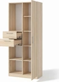 Комбинированный офисный шкаф Fabrik Home Office Line No.4 с открытыми полками и ящиками, Дуб Сонома, 800x2000x400мм