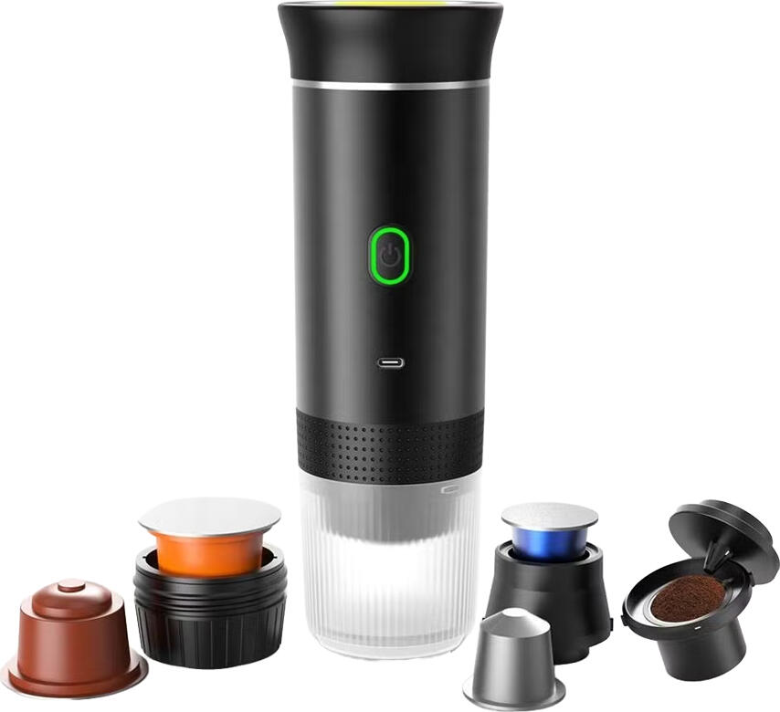 Портативная кофемашина Xiaomi Mijia CMP001, давление 20 бар, 3-в-1 для молотого кофе и капсул, аккумулятор 7500 мАч, зарядка USB-C, черный