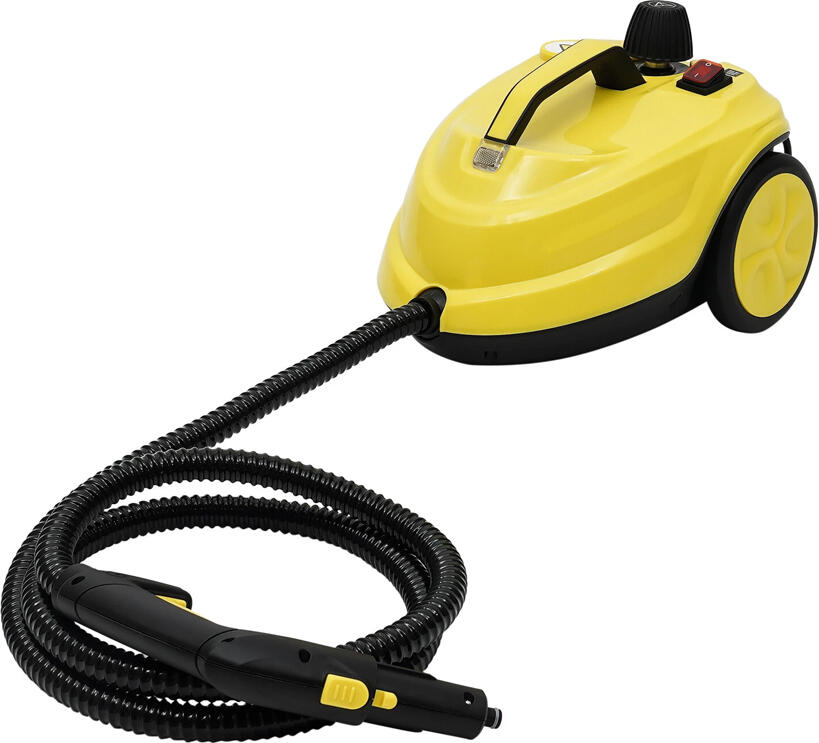 Balashov SE8620 High-Pressure Steam Cleaner, 2000W, 220V, 5 bar, 2L Tank, Yellow, Stainless Steel and PP, Set of 18 Pieces with Accessories