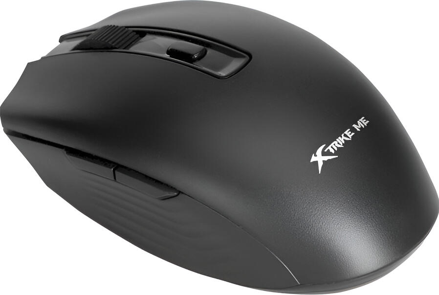 Mouse Optic Wireless Xtrike Me GW-224, 1600 DPI, 6 Butoane, Click Silentios, Design Ergonomic, Receptor USB 2.4 GHz, Negru