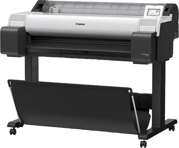 Plotter Inkjet Canon imagePROGRAF TM-340 Format Mare, 2400 x 1200 dpi, 2 GB RAM, Cerneala Pigmentata cu 5 Culori, Wireless LAN, Argintiu