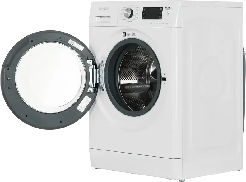 Whirlpool FFB 7469 BV EE Front-Load Washing Machine, 7 kg Capacity, 1400 rpm Spin Speed, Inverter Motor, Steam Cleaning, Energy Class A, White/Black