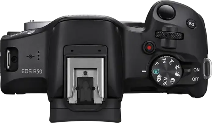 Canon EOS R50 Mirrorless Camera Body, 24.2 MP APS-C Sensor, DIGIC X Processor, 4K Video, Dual Pixel CMOS AF II, RF Mount, Wi-Fi and Bluetooth