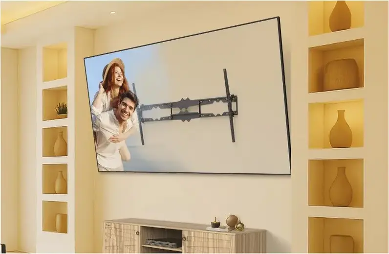 Barkan BM510 Giant TV Wall Mount for 55-115 inch Screens, 2-in-1 Tilt and Fixed, VESA up to 1200x600mm, Max Load 120kg, Black