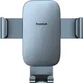 Автомобильный держатель Baseus Metal Age 3 BS-CM028 с гравитационным механизмом на дефлектор из алюминиевого сплава, Цвет: Серый