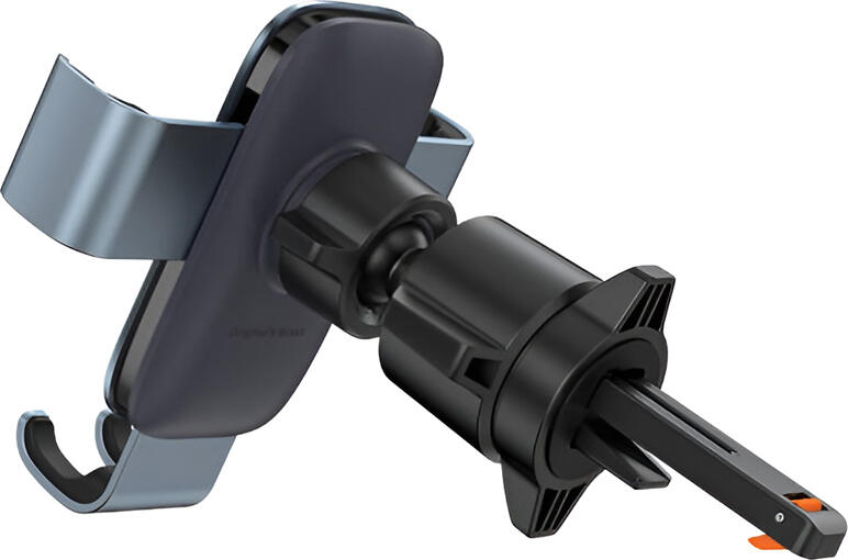 Автомобильный держатель Baseus Metal Age 3 BS-CM028 с гравитационным механизмом на дефлектор из алюминиевого сплава, Цвет: Серый
