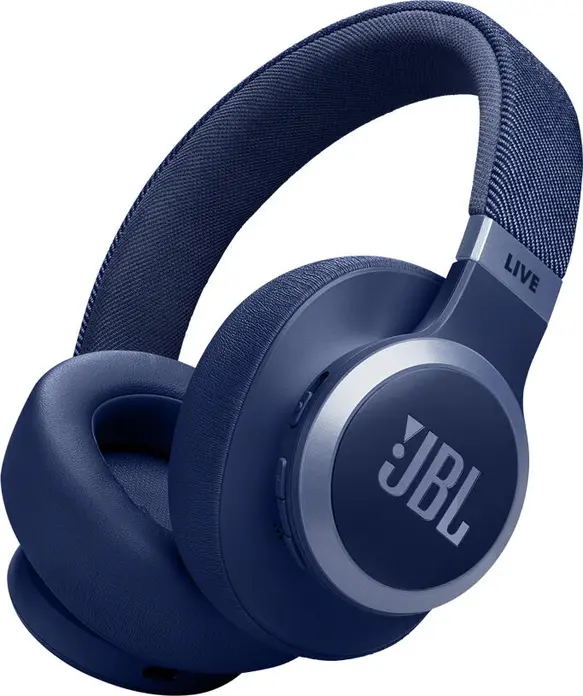 Casca Wireless Over-Ear JBL Live 770NC cu Anulare Adaptiva a Zgomotului, Baterie 50-65h, Bluetooth 5.3, Difuzoare 40mm, Albastru