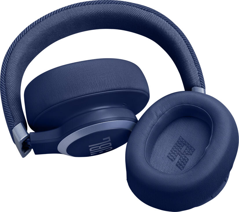 Casca Wireless Over-Ear JBL Live 770NC cu Anulare Adaptiva a Zgomotului, Baterie 50-65h, Bluetooth 5.3, Difuzoare 40mm, Albastru