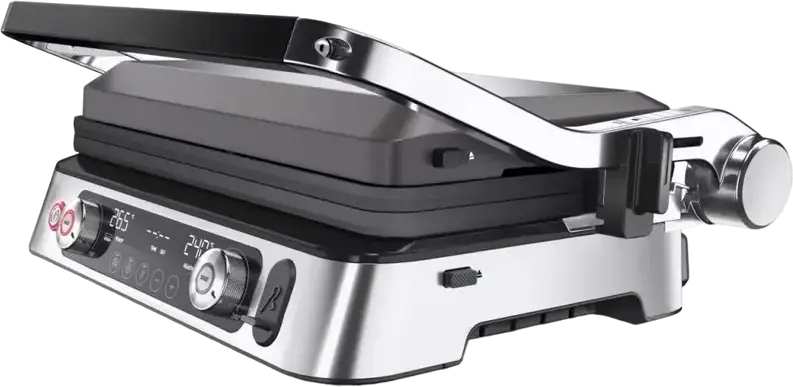 Gril Electric Braun MultiGrill 9 Pro CG 9167, 2200W, 37x23cm, Display LCD, 2 Zone Independente, Set de 7 Piese cu 6 Place si Sonda Termica