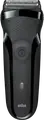 Aparat de ras electric Braun Series 3 300s cu sita, Cap 3D 3-Flex, Utilizare Uscat si Umed, Impermeabil, Trimer integrat, Baterie Ni-MH, Negru