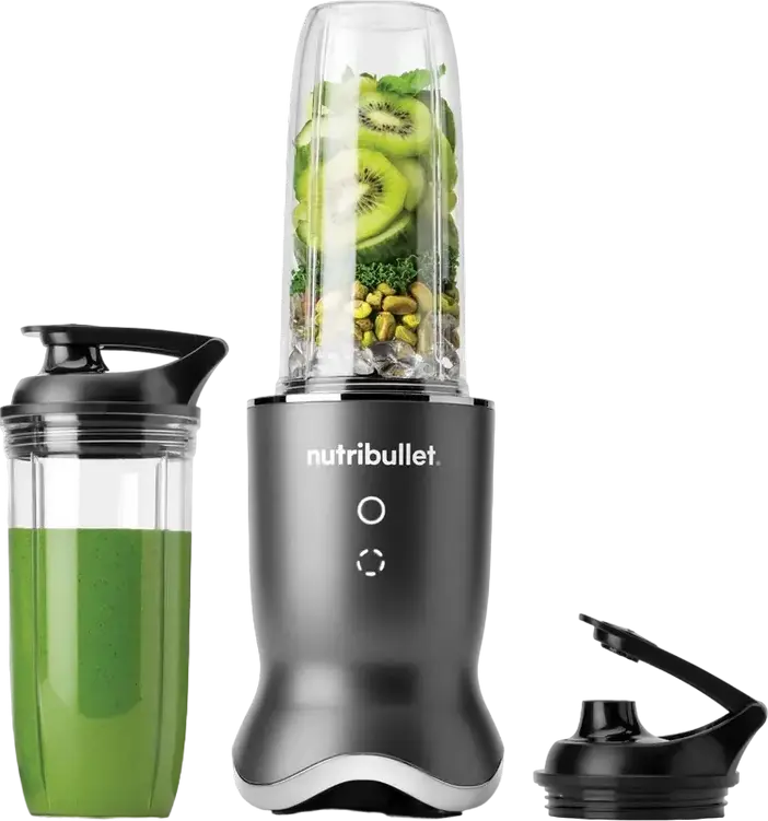 NutriBullet Ultra NB1206DG 1200W High-Power Blender Set of 5 Pieces, 0.9L and 0.7L Tritan Cups, Stainless Steel Blades, Ice Crushing, Dark Grey