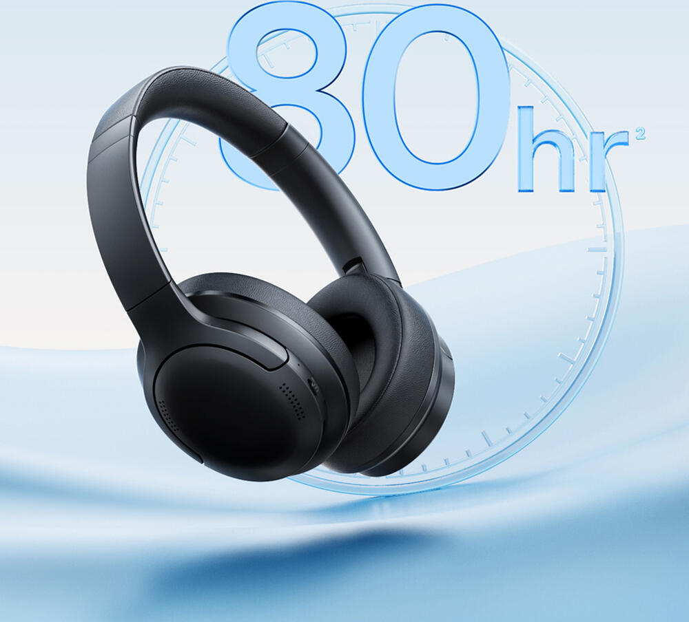 Baseus BH1 Lite A0203C Wireless Over-Ear Headphones, 80h Battery, Bluetooth v6.0, 40mm Dynamic Drivers, SuperBass 2.0, AI ENC, Foldable, Cosmic Black
