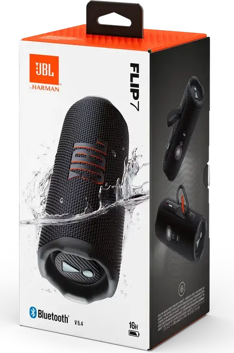 Boxă portabilă JBL Flip 7, Negru