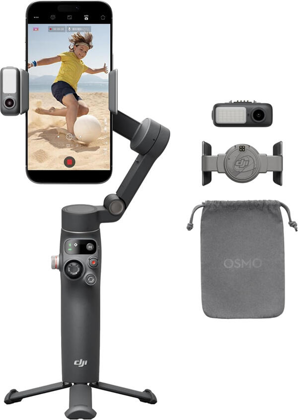 Стабилизатор для смартфона DJI Osmo Mobile 7P, черный, ActiveTrack 6.0, встроенный удлинитель, встроенный штатив, аккумулятор 3350 мАч, Bluetooth 5.3