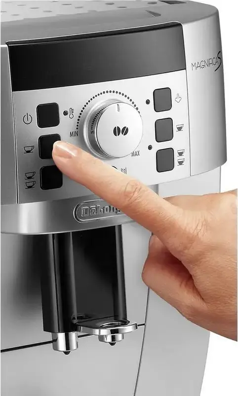 DeLonghi Magnifica S ECAM22.110 Automatic Coffee Machine, 1450W, 15 Bar, 1.8L Tank, 13-Step Grinder, Cappuccino System, White