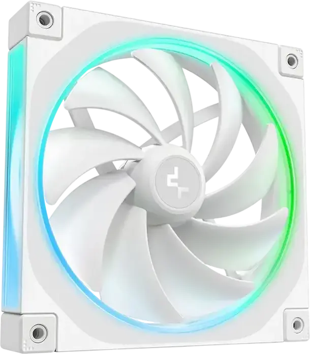 Ventilator PC Deepcool FL14 WH ARGB, 140mm, Alb, PWM, 500-1700 RPM, Lager Hydro, Motor FOC, 66.59 CFM, 4-pin, DF01402512CM