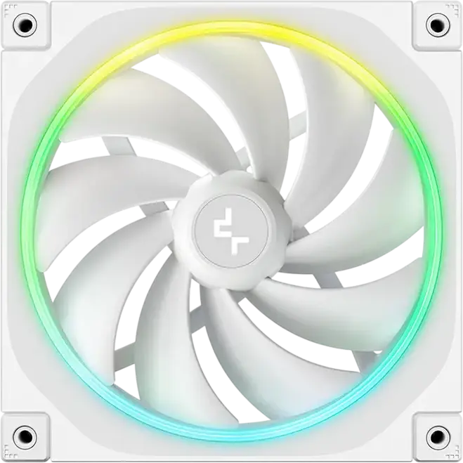 Ventilator PC Deepcool FL14 WH ARGB, 140mm, Alb, PWM, 500-1700 RPM, Lager Hydro, Motor FOC, 66.59 CFM, 4-pin, DF01402512CM