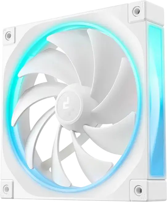 Ventilator PC Deepcool FL14 WH ARGB, 140mm, Alb, PWM, 500-1700 RPM, Lager Hydro, Motor FOC, 66.59 CFM, 4-pin, DF01402512CM