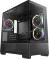 Deepcool CG380U 3F Micro-ATX ITX PC Case, Black, Curved Panoramic Tempered Glass, 3x 120mm ARGB PWM Fans, USB Type-C, Steel and ABS
