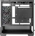 Deepcool CG380U 3F Micro-ATX ITX PC Case, Black, Curved Panoramic Tempered Glass, 3x 120mm ARGB PWM Fans, USB Type-C, Steel and ABS