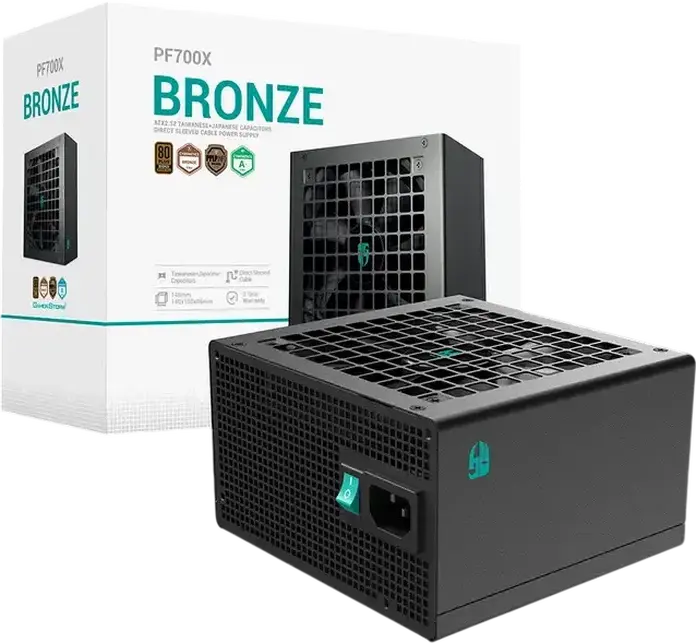 Sursa Alimentaie Deepcool GamerStorm PF700X 700W, Eficienta 80 Plus Bronze, ATX 12V 2.52, Topologie DC-DC, PFC Activ, Ventilator 120mm, Non-Modulare, Neagra