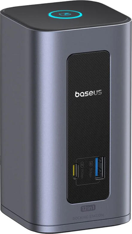 Baseus Spacemate RD1 Air Statiune de Andubare 12-in-1, Dual 4K HDMI si DisplayPort, PD 100W, USB-C 10Gbps, Ethernet RJ45, Aluminiu, pentru Mac si Windows