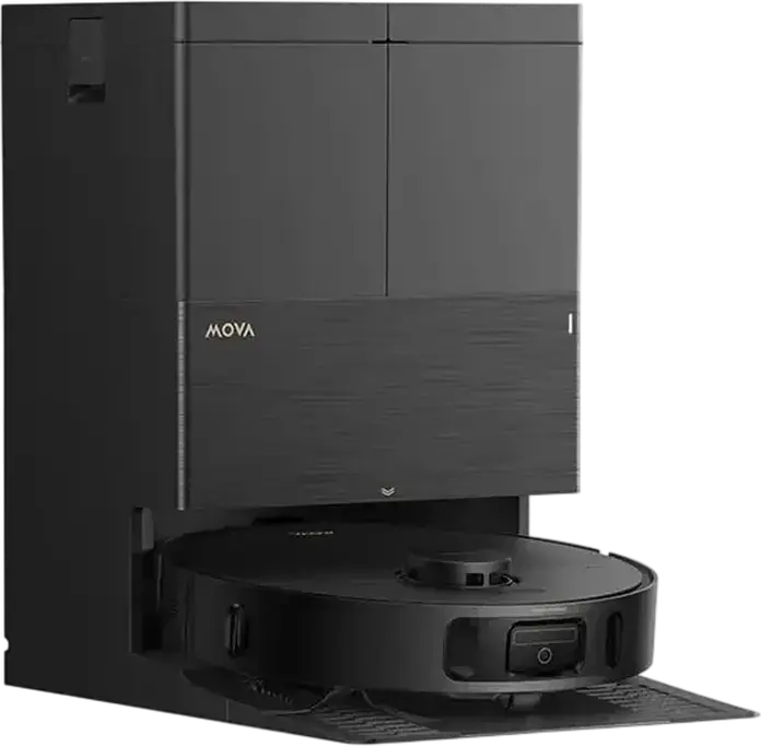 Робот-пылесос Mova E50 Pro Ultra с многофункциональной базовой станцией, мощность всасывания 30000 Па, LDS лазерная навигация, TurboScrub, HEPA-фильтр, черный