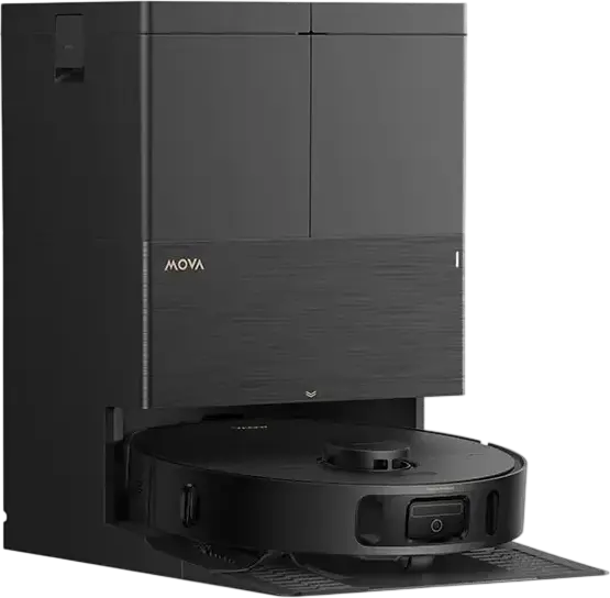 Робот-пылесос Mova E50 Pro Ultra с многофункциональной базовой станцией, мощность всасывания 30000 Па, LDS лазерная навигация, TurboScrub, HEPA-фильтр, черный