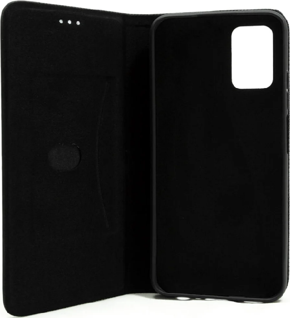Husa Flip Helmet pentru Samsung Galaxy A04s si A13 5G, Cover tip Carte din Nylon Negru cu Suport Integrat si Slot pentru Carduri, Rezistenta la Socuri 6.5 inch