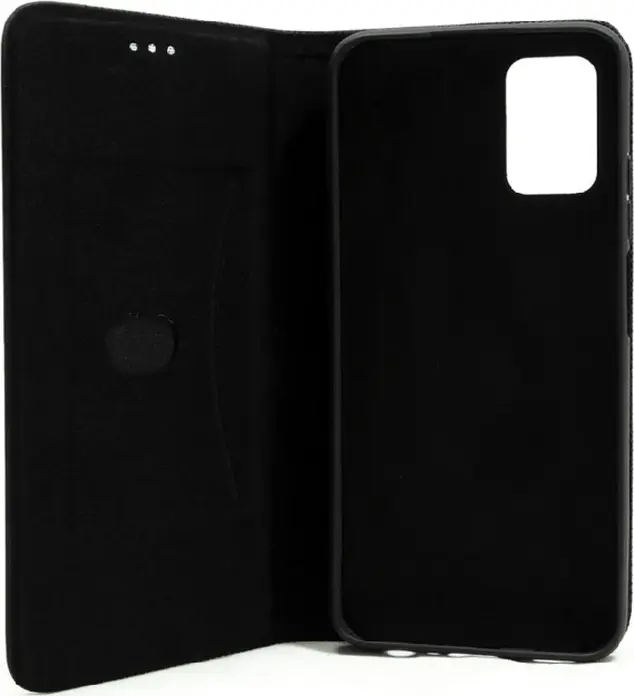 Husa Flip Helmet pentru Samsung Galaxy A04s si A13 5G, Cover tip Carte din Nylon Negru cu Suport Integrat si Slot pentru Carduri, Rezistenta la Socuri 6.5 inch