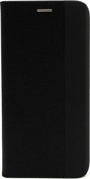 Husa Flip Helmet pentru Samsung Galaxy A04s si A13 5G, Cover tip Carte din Nylon Negru cu Suport Integrat si Slot pentru Carduri, Rezistenta la Socuri 6.5 inch