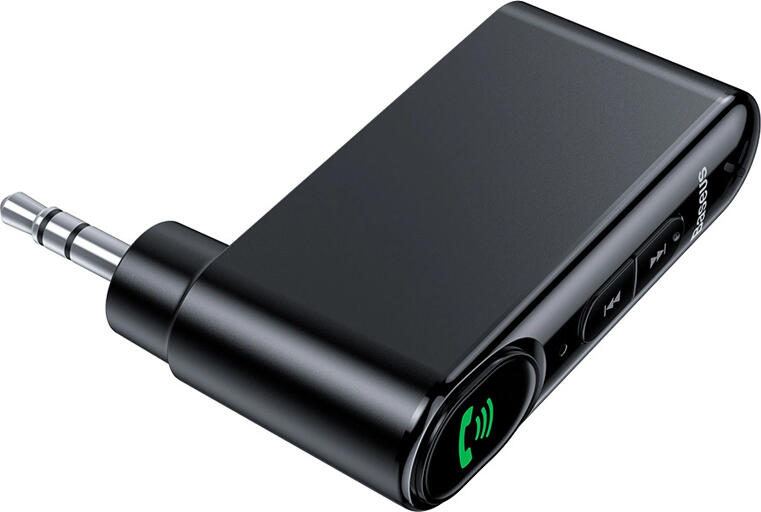 Receptor Audio Wireless Baseus BSBA-02 Bluetooth 5.0, Corp din Aluminiu, Jack 3.5mm, Ecran LCD, Microfon Incorporat, Baterie 10h, Negru