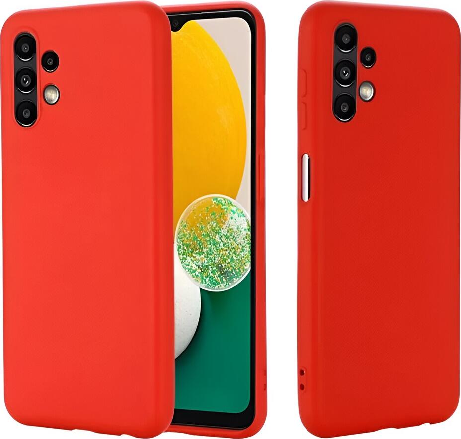 Противоударный чехол Helmet из жидкого силикона для Samsung Galaxy A13, 6.6 дюйма, пылезащитный корпус с внутренней сетчатой структурой, Красный