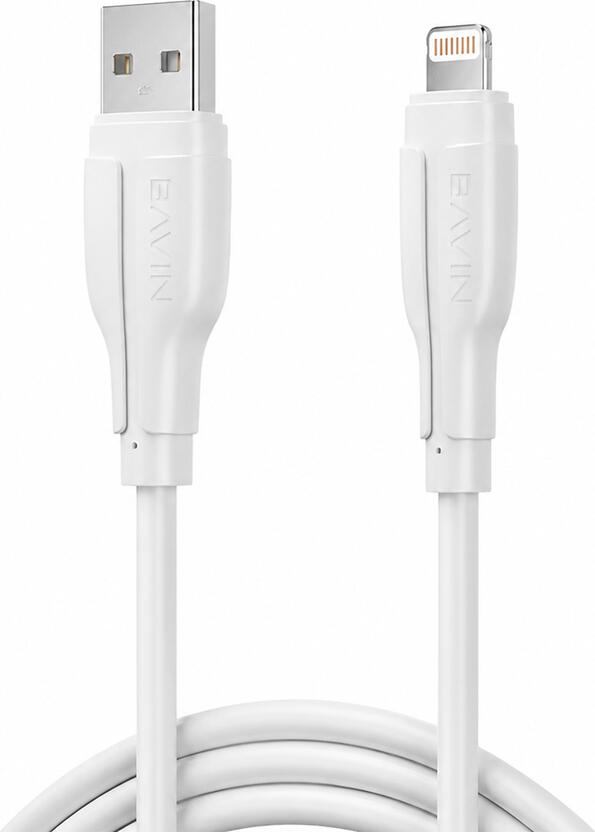 BAVIN Charging & Data Cable USB to Lightning, TPE, 1m, 18W, White