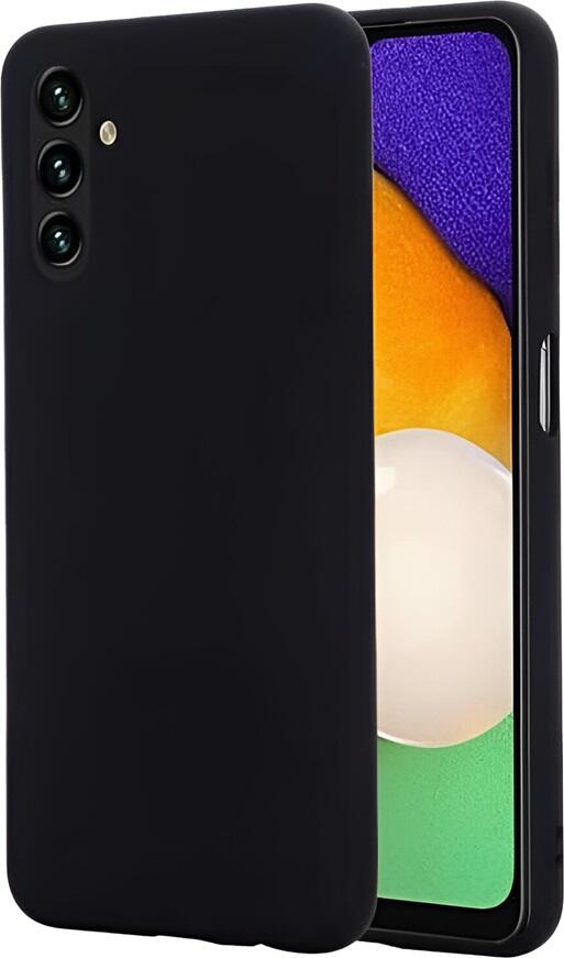 Liquid Silicone Case for Samsung Galaxy A04S, 6.5 inch, Shockproof Impact Resistant Flexible Cover with Grid Design, Dustproof, Black