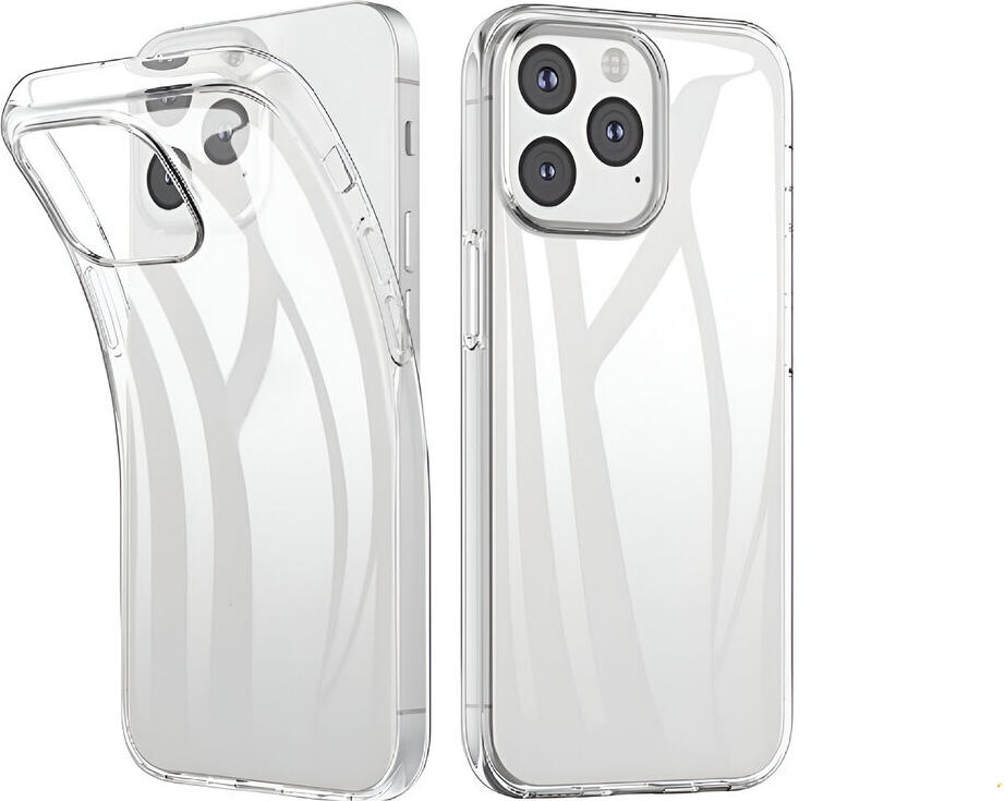 Clear TPU Soft Case for iPhone 13 Pro Max 6.7", Shockproof Anti-Yellowing Transparent Protective Cover, Scratch-Resistant with Raised Edges