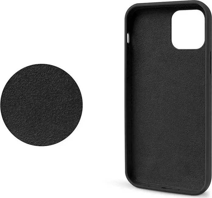 Husa din Silicon Lichid pentru iPhone 13 Pro Max 6.7", Protectie Shock-Absorbante cu Captusala din Microfibra, Textura Grid, Rezistenta la Praf si Zgarituri
