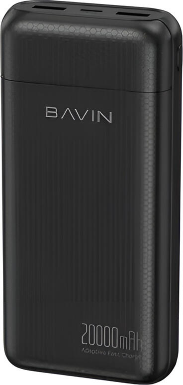 BAVIN PC1182 Power Bank 20000mAh 74Wh Li-Pol Battery, Dual USB-A Output, USB-C Input, Fast Charging, Flight-Safe Portable Charger, Black