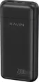 BAVIN PC1182 Power Bank 20000mAh 74Wh Li-Pol Battery, Dual USB-A Output, USB-C Input, Fast Charging, Flight-Safe Portable Charger, Black