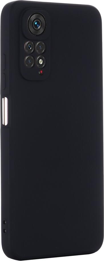 Helmet Liquid Silicone Case for Xiaomi Redmi Note 11S, Matte Soft-Touch Shockproof Protective Cover, Scratch and Dust Resistant, Black