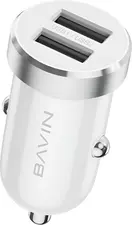 BAVIN Car Charger Dual USB Universal + Cable Lightning, 2.4A,12W, White