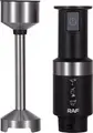 Mixer vertical Raf R.30000, Blender imersie 400W cu lame din otel inoxidabil 4 lame, 28,000 RPM, Negru, Include pahar de masura
