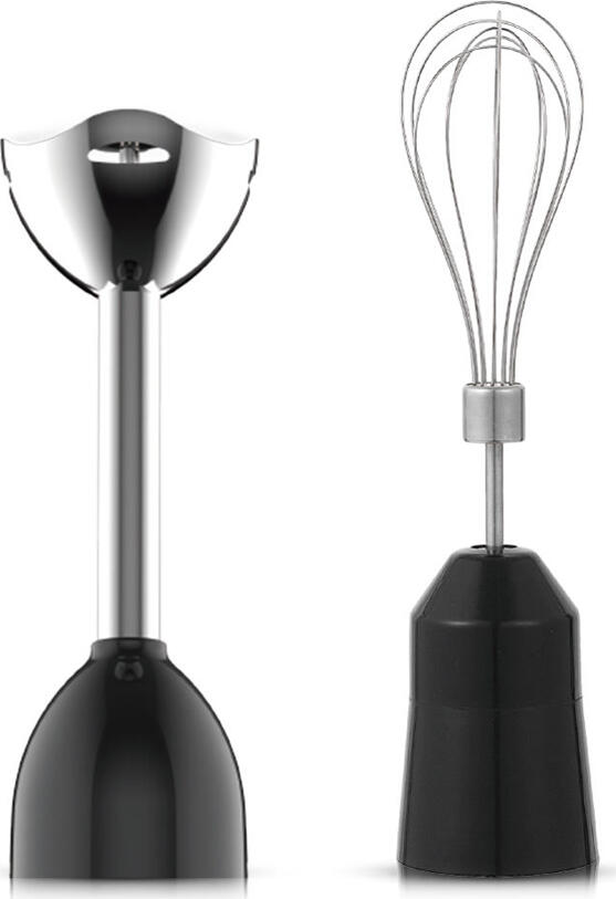 Set de 4 piese Blender Vertical RAF R.327, 800W, 2 Viteze, Lame din Otel Inoxidabil, Toator 0.5L, Pahar Graduat 0.6L, Negru