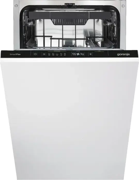 Gorenje GV563E11 Built-in Compact Dishwasher, 10 Place Settings, A++ Energy Class, 5 Programs, SmartFlex, AquaStop, White, 44.8x81.5x55 cm
