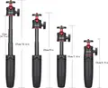 Trepied Mini Extensibil si Grip de Mana Ulanzi MT-08, Filet 1/4 inch, Cap cu Bila 360 Grade, Inaltime Maxima 26.9 cm, Design Pliabil pentru Camere