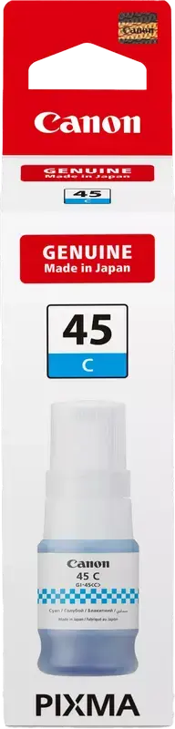 Чернила Canon GI-45 голубого цвета в бутылке 40мл для принтеров MAXIFY GX1040 GX2040, ресурс 3000-4500 страниц, система заправки без проливов, Made in Japan
