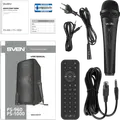 Sistem Difuzor Portabil pentru Petreceri SVEN PS-960, 160W RMS, Baterie 6000mAh, Bluetooth, NFC, TWS, Iluminare RGB, Corp MDF, cu Microfon Karaoke cu Fir