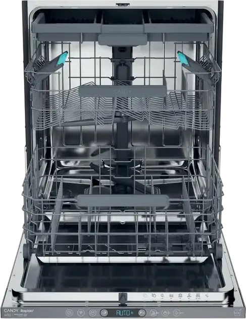 Candy Rapidò CI 6E7F1A Built-in Full Size Dishwasher, 16 Place Settings, 8 Programs, 35min Fast Cycle, Inverter Motor, AquaStop, Grey
